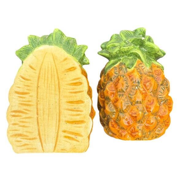 Vintage Other - 🍍 Vintage Pineapple Salt & Pepper Shaker Set Ceramic Tropical Kitchen Decor